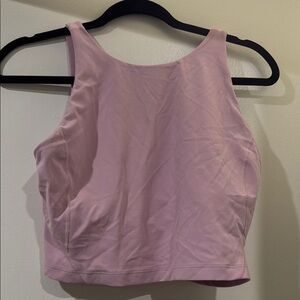 Pink Sleeveless Crop Top